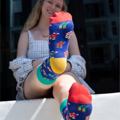 Crew Birthday Socks - Celebratory Footwear for Your Day - American Made