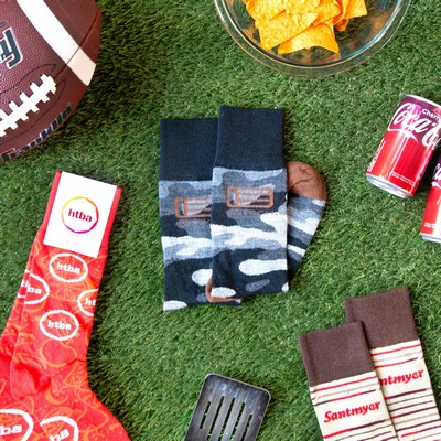 Patterned Super Bowl Socks - Game Day Designs for Football Fans - American Made